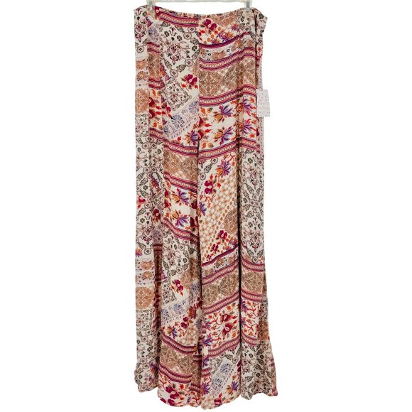 NWT Free People Mixed Print Wide Leg Flare Pants XL | Boho Indie Sleaze Festival - Picture 13 of 16